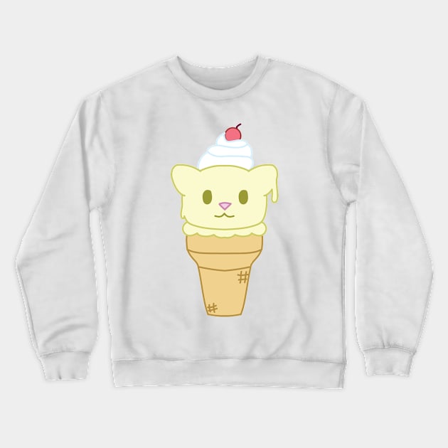 Ice cream cat vanilla Crewneck Sweatshirt by chibifox